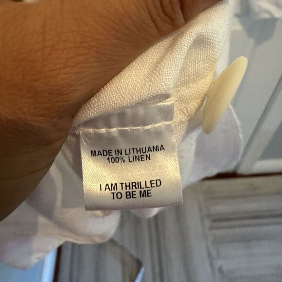 FLAX LINEN Designs Favorite Jacket Dress P &  S-M WHITE - Picture 8 of 10